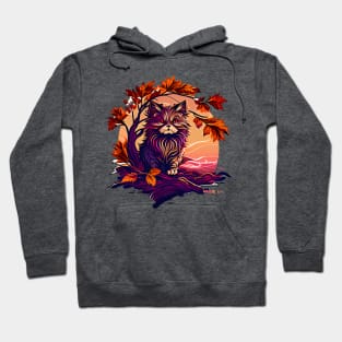 Stoic Anime Cat, Supreme Autumn Colors Hoodie